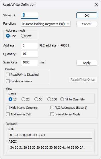 modbus poll客户端